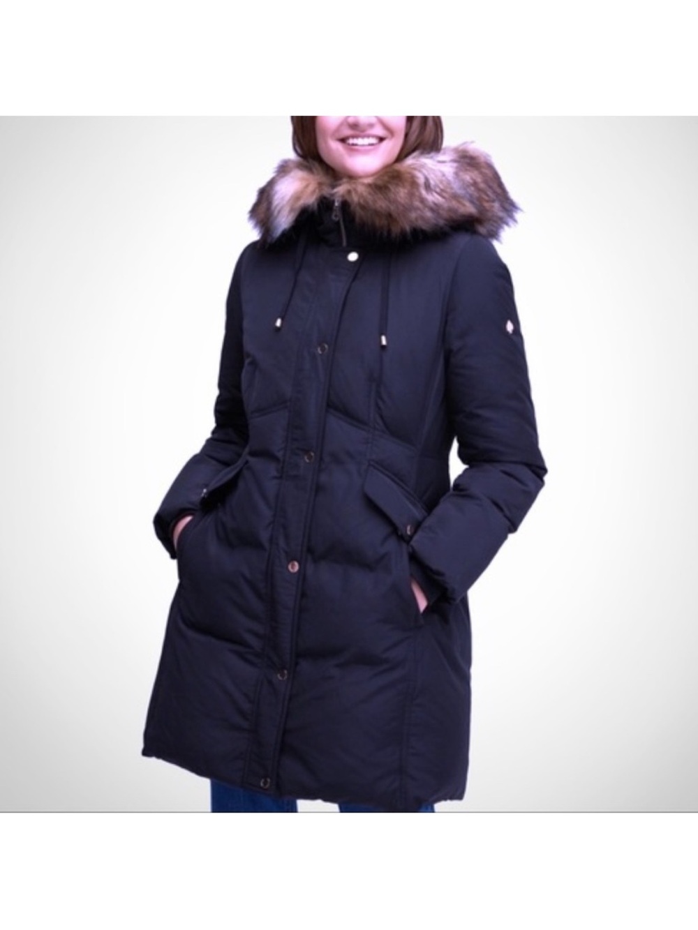 Kate Spade Black Down Parka